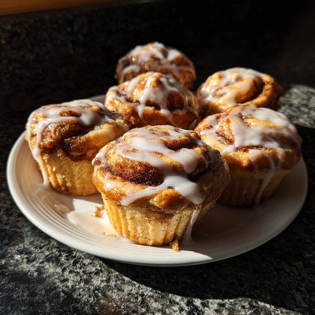 Sweet Cinnamon Roll Muffins