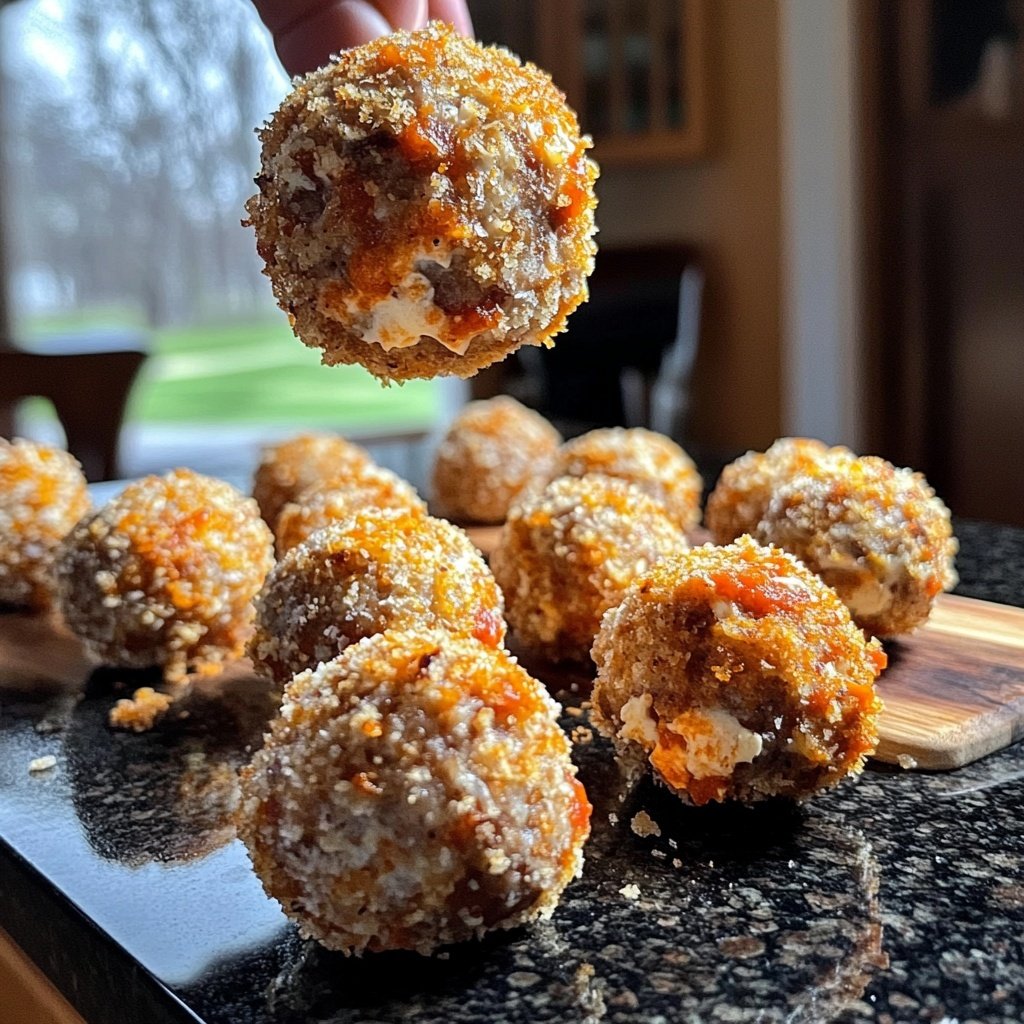 Rotel Cream Cheese Sausage Balls