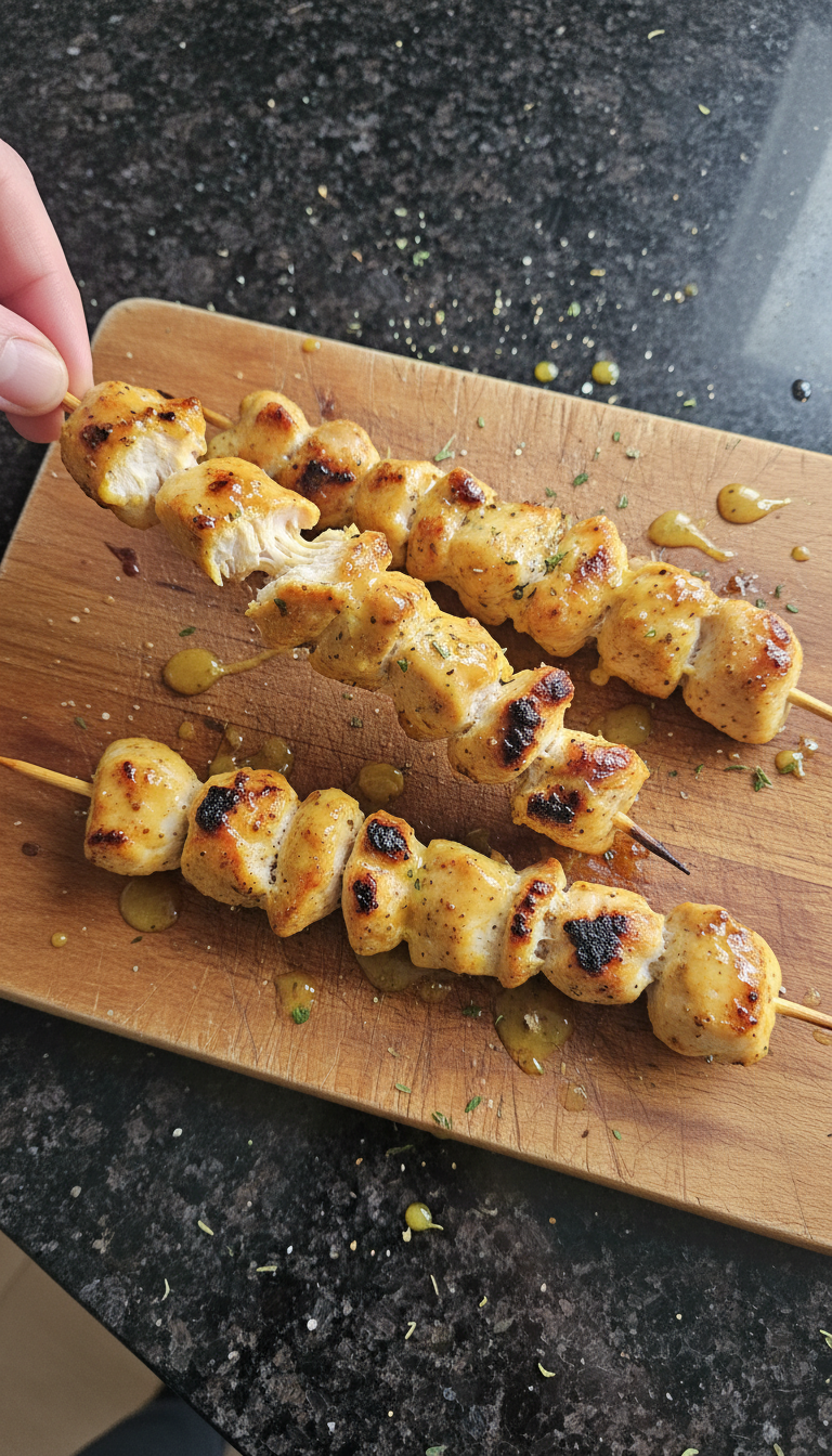 Honey Mustard Chicken Skewers