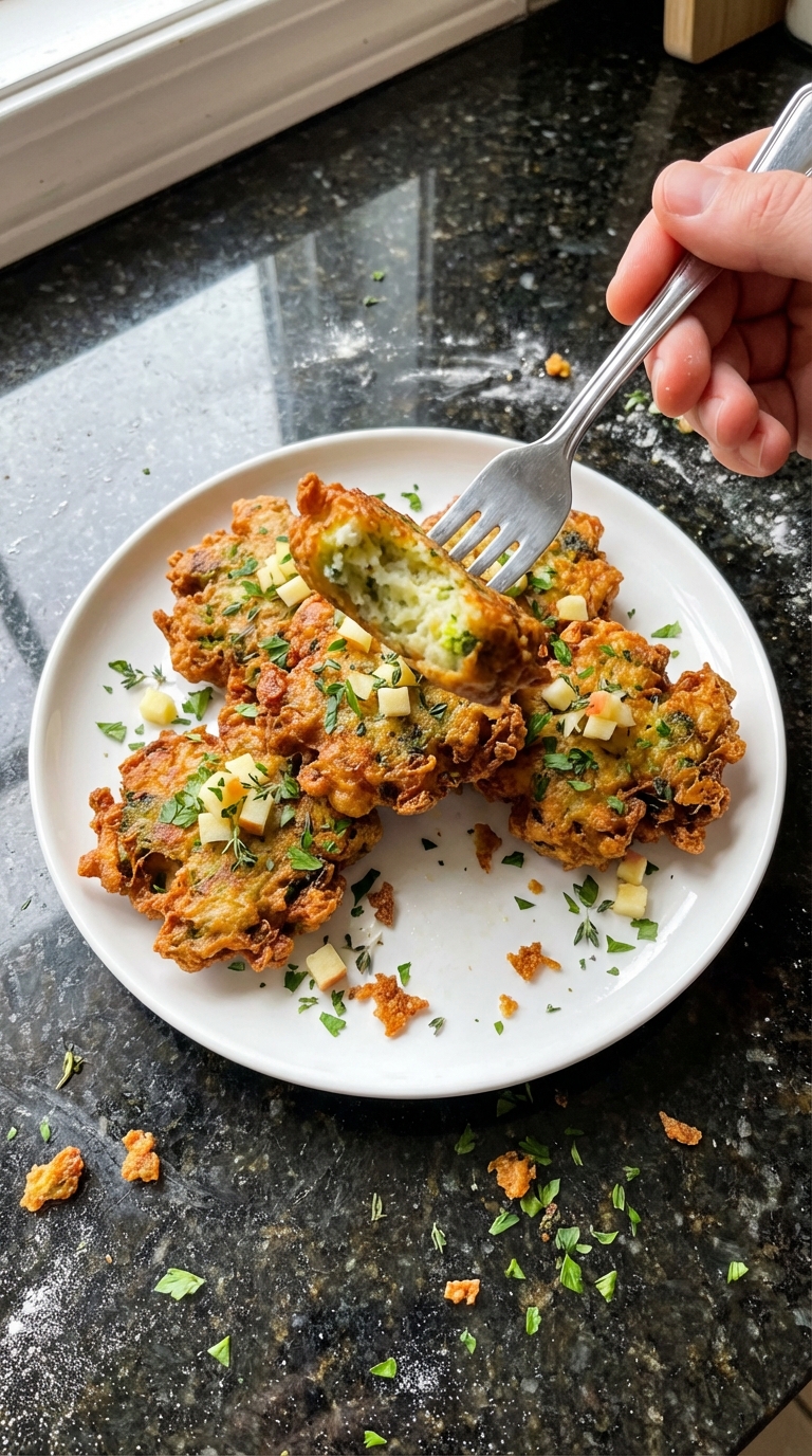 Crispy Broccoli Apple Fritters