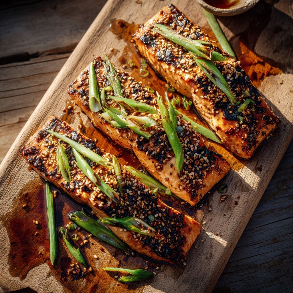 Sesame Grilled Salmon Fillets