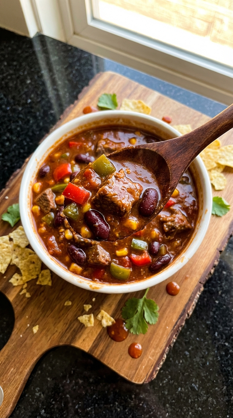 Southwestern Beef Chili Burst