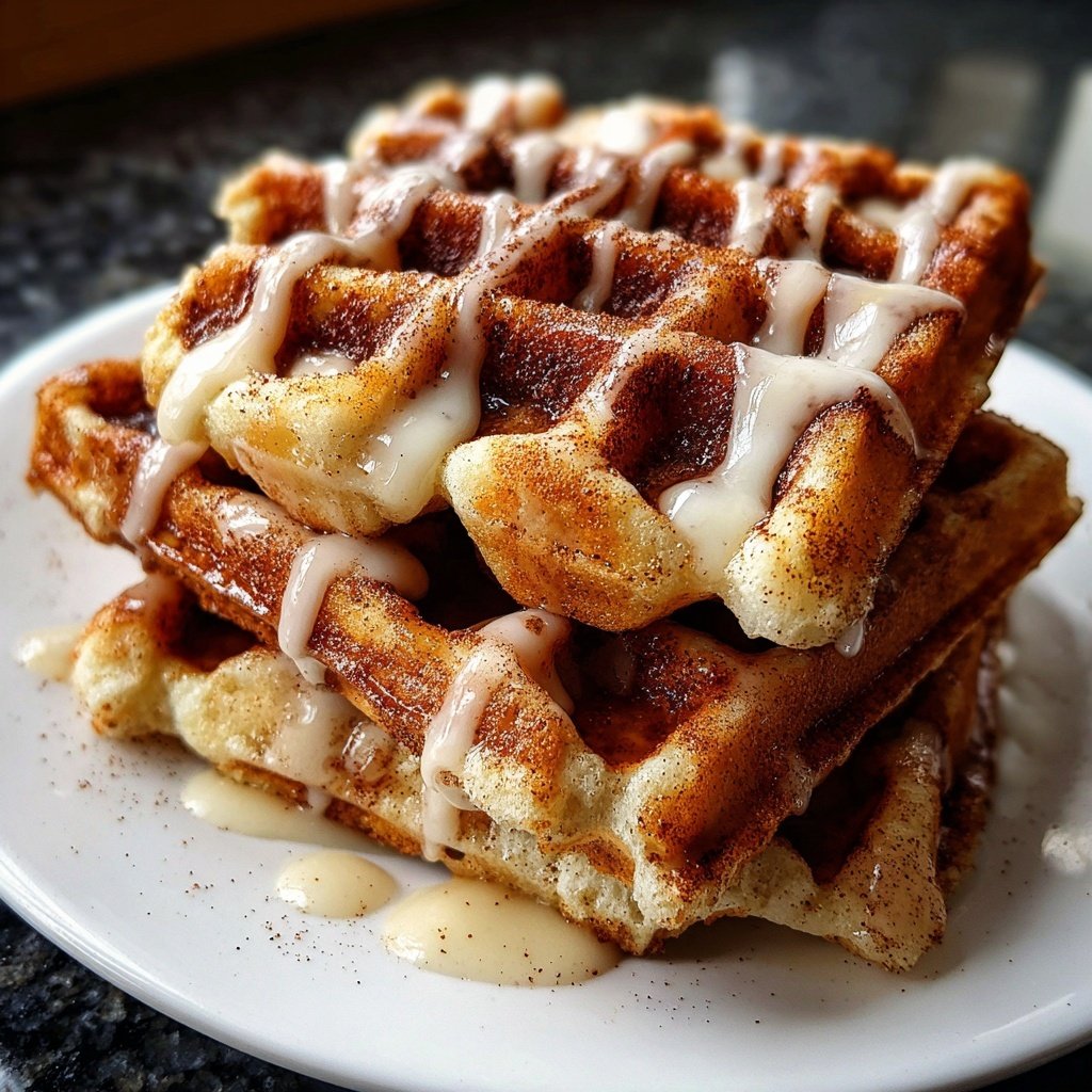 Cinnamon Roll Waffles Recipe