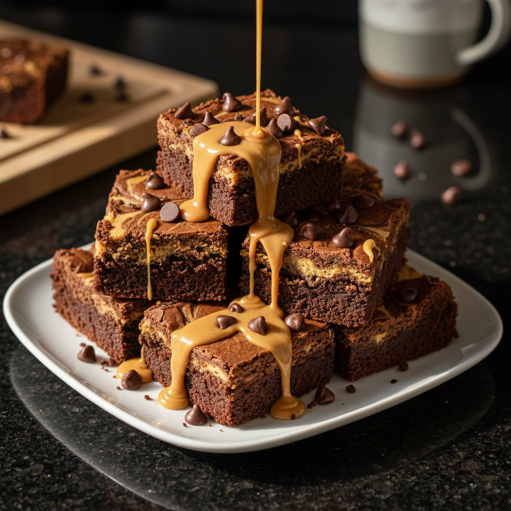 Peanut Butter Swirl Brownies