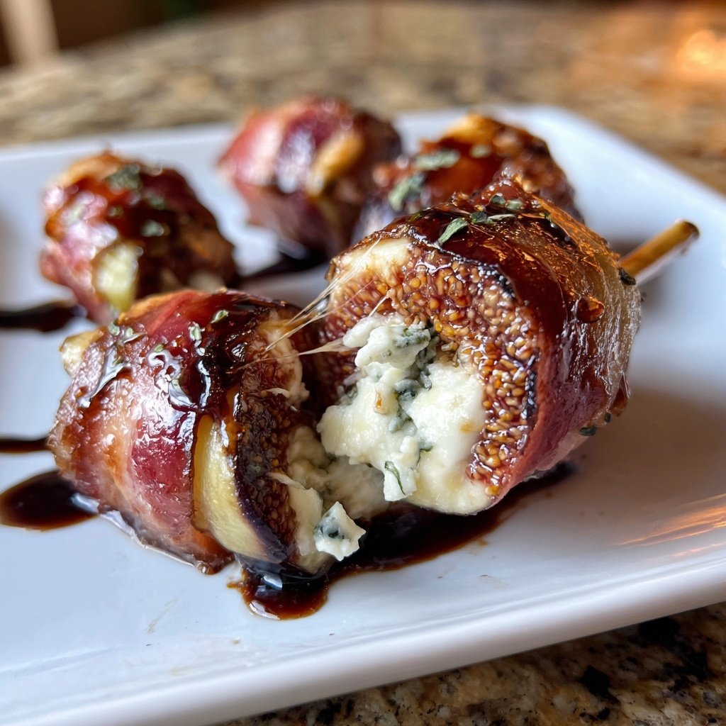 Prosciutto Wrapped Figs with Gorgonzola
