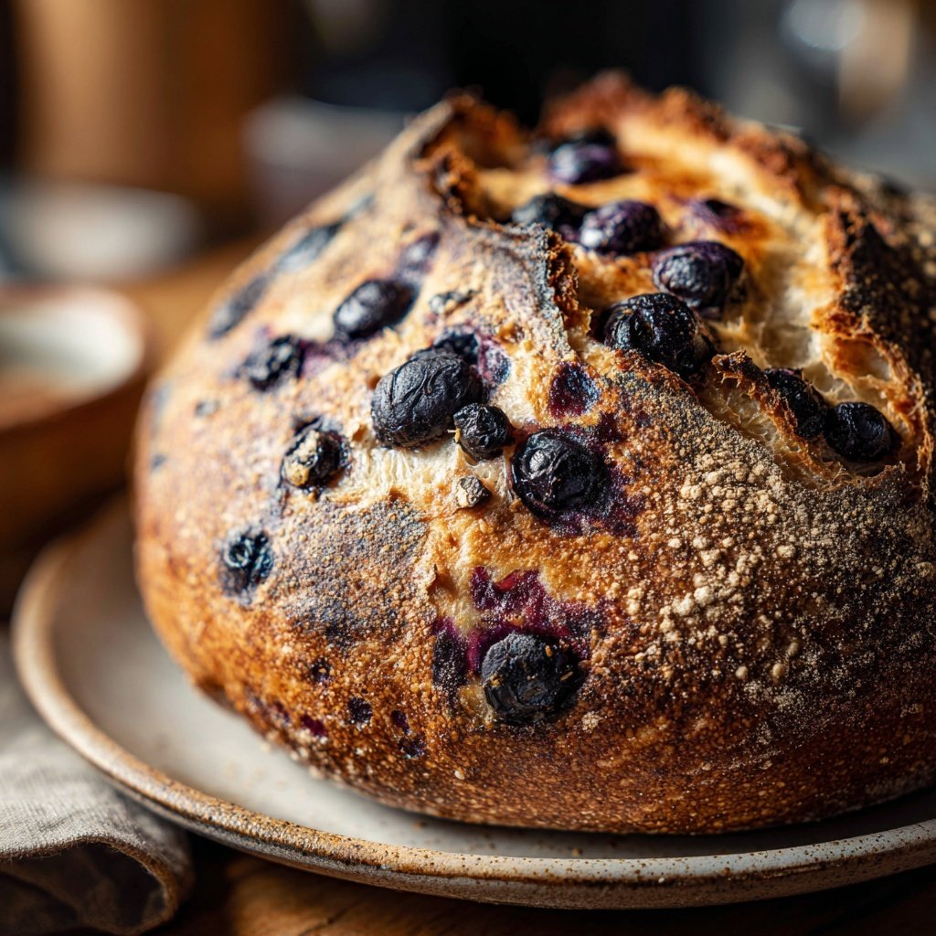 Lemon Blueberry Sourdough with Ginger Snap