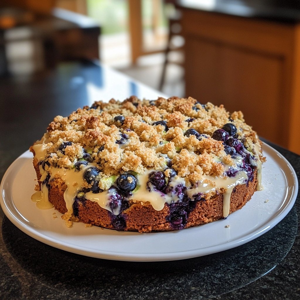 Zucchini Blueberry Crumb Cake