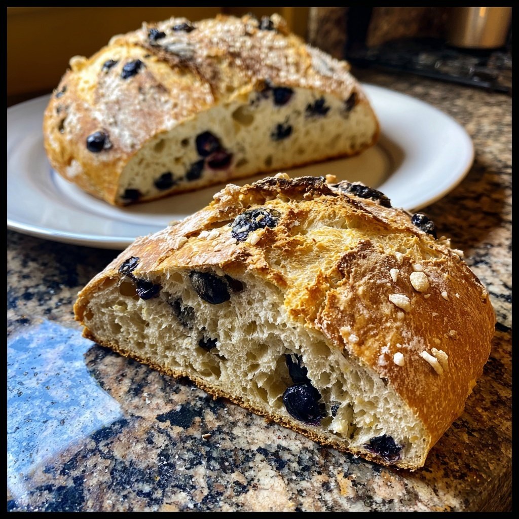Blueberry Lemon Sourdough with Vanilla Crunch