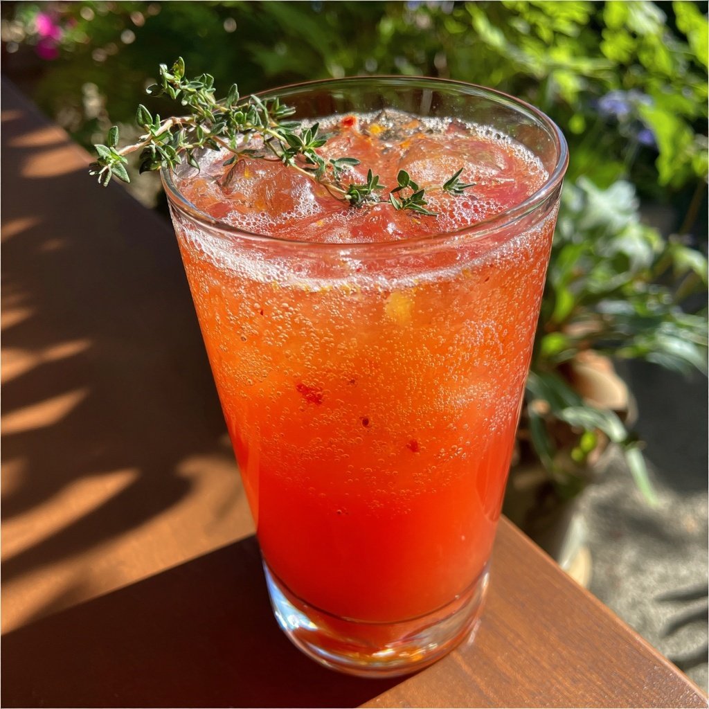 Blood Orange and Thyme Spritzer