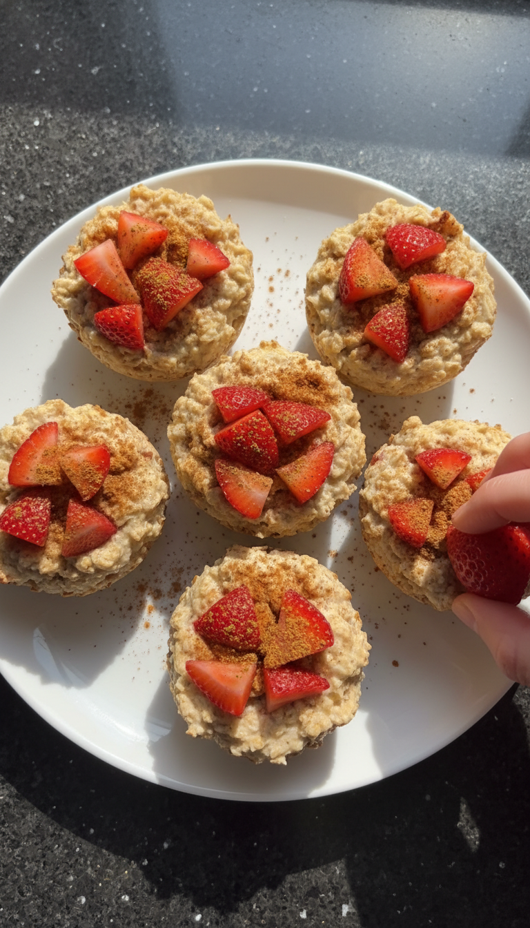 Fresh Strawberry Oatmeal Cups
