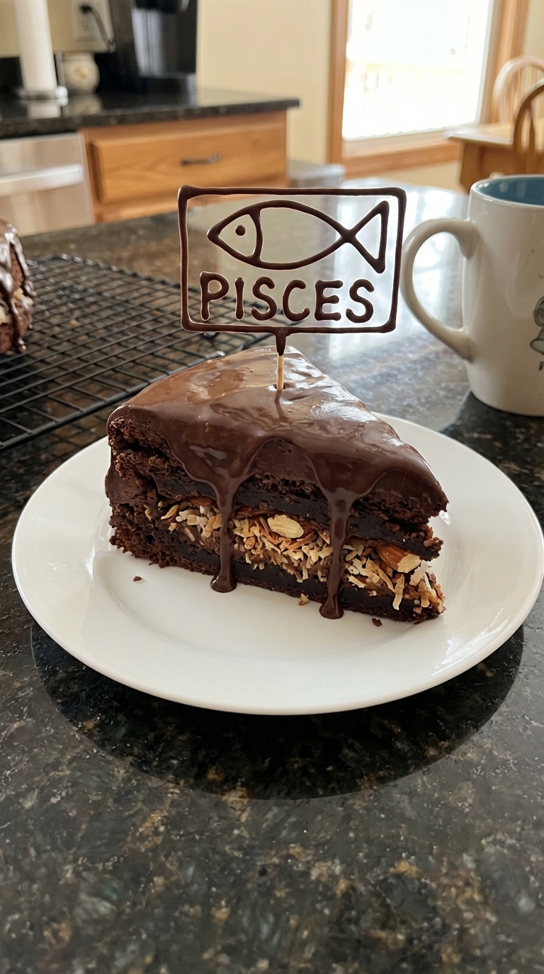 Pisces Almond Joy Cake