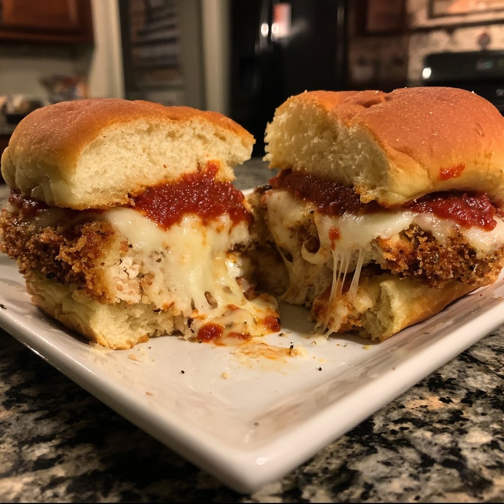 Crispy Chicken Parmesan Sliders