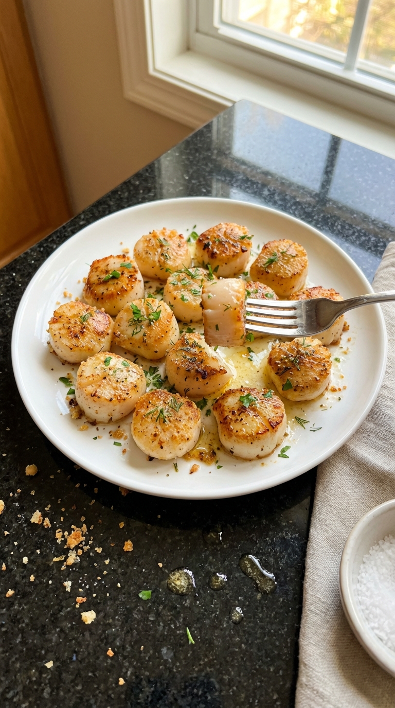 Simple Seared Scallops Dish